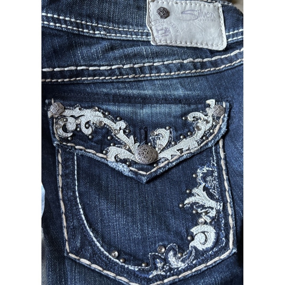 Silver Jeans Women's Suki Flap 17 Bootcut Blue Denim W29/ L35 Very Nice